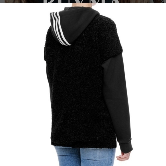 Adidas | Shearling Hoodie Sweatshirt - Picture 4 of 9